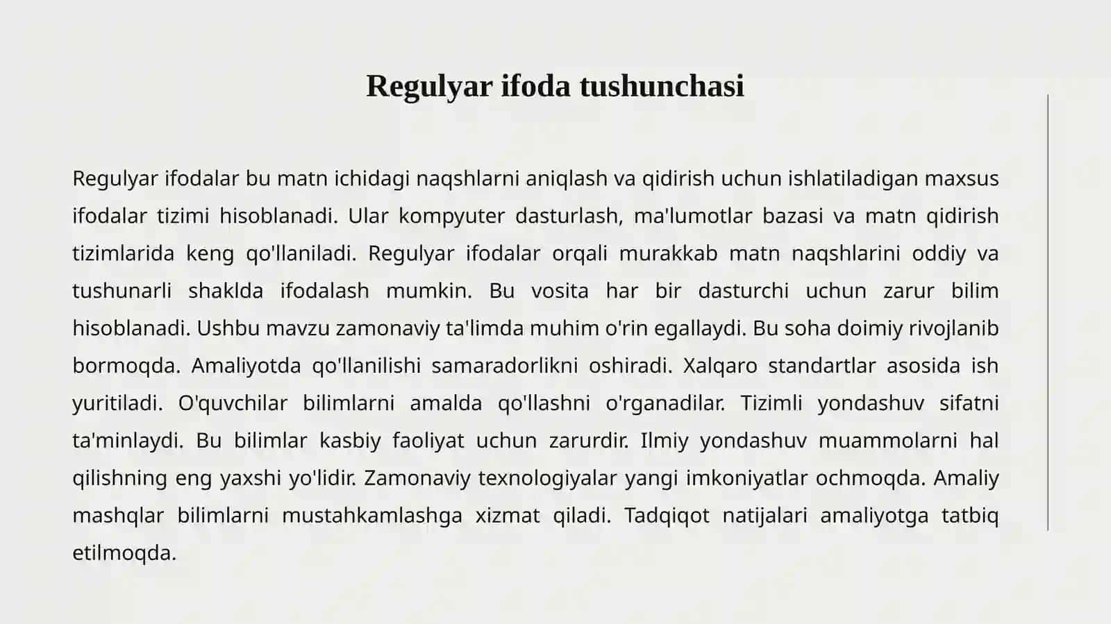 Regulyar Ifodalar 2