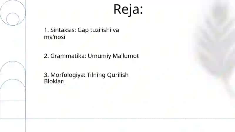 Grammatika. Morfologiya. Sintaksis. Grammatik kategoriyalar haqida 2