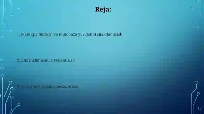 Tarbiyaning umumiy metodlari hamda ilmiy dunyoqarashini shakllantirish 2