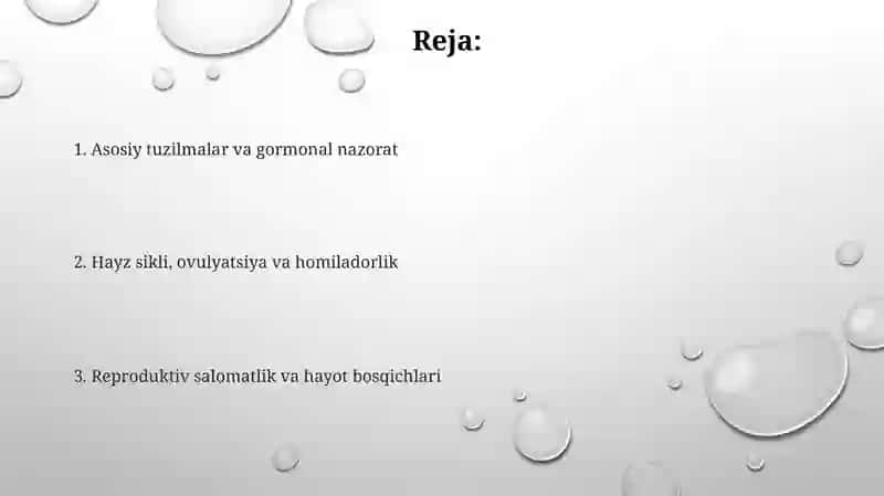 Ayollar reproduktiv tizmini fiziologiyasi 2