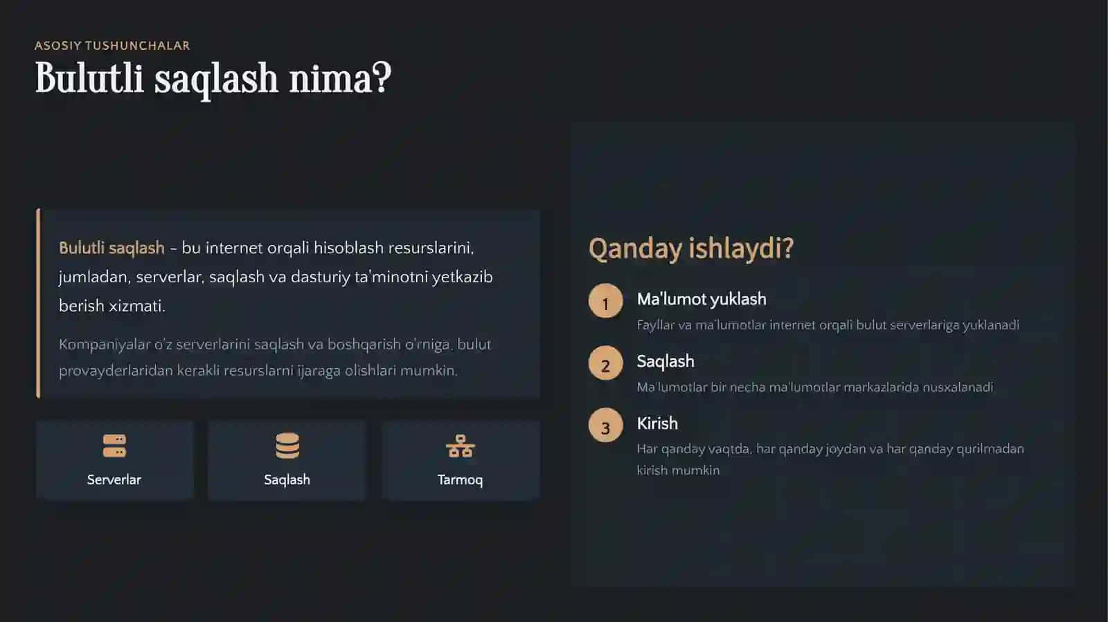 Ma'lumotlarni saqlash va boshqarishning bulutli yechimlari 2