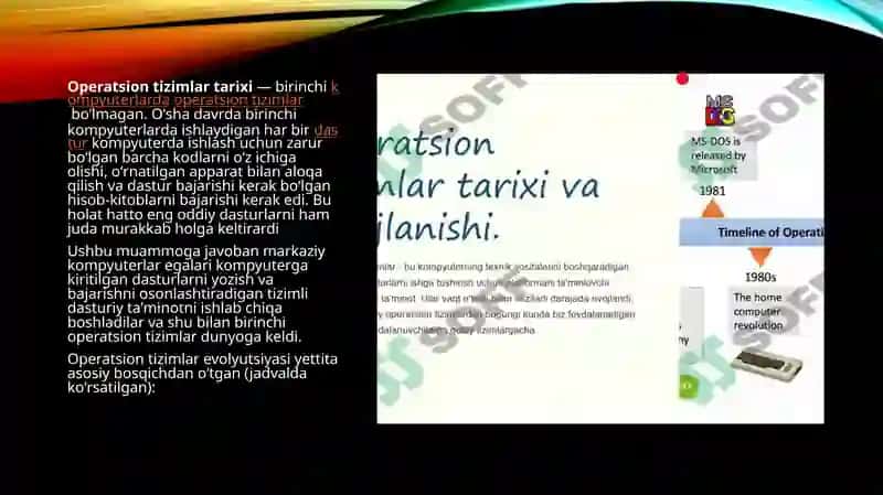 Kompyuter va mobil qurilmalar operatsion tizimlari 2