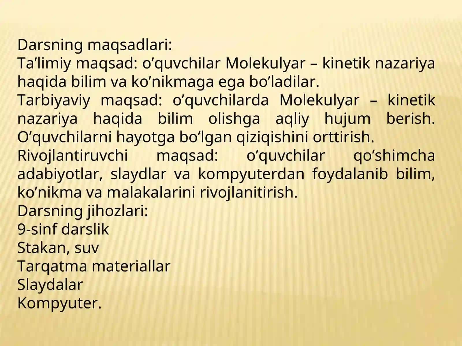 Molekulyar-kinetik nazariya haqida tushuncha 2