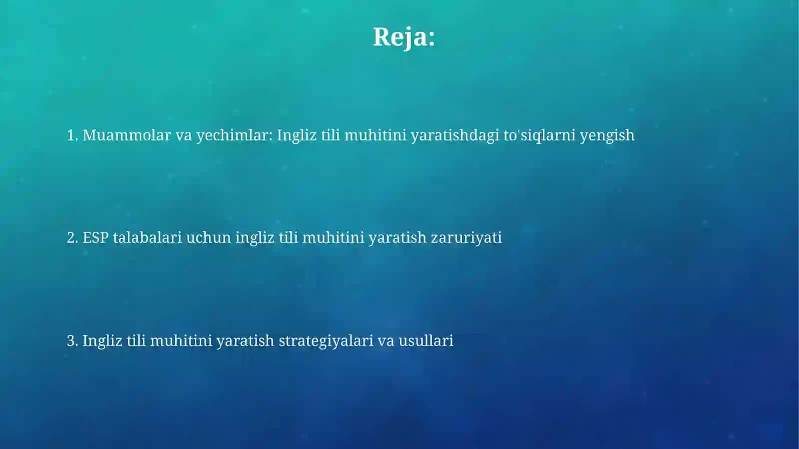 Creating English environment in teaching ESP learner 2