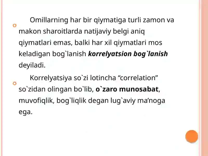Regression va korrelyatsion tahlil 2