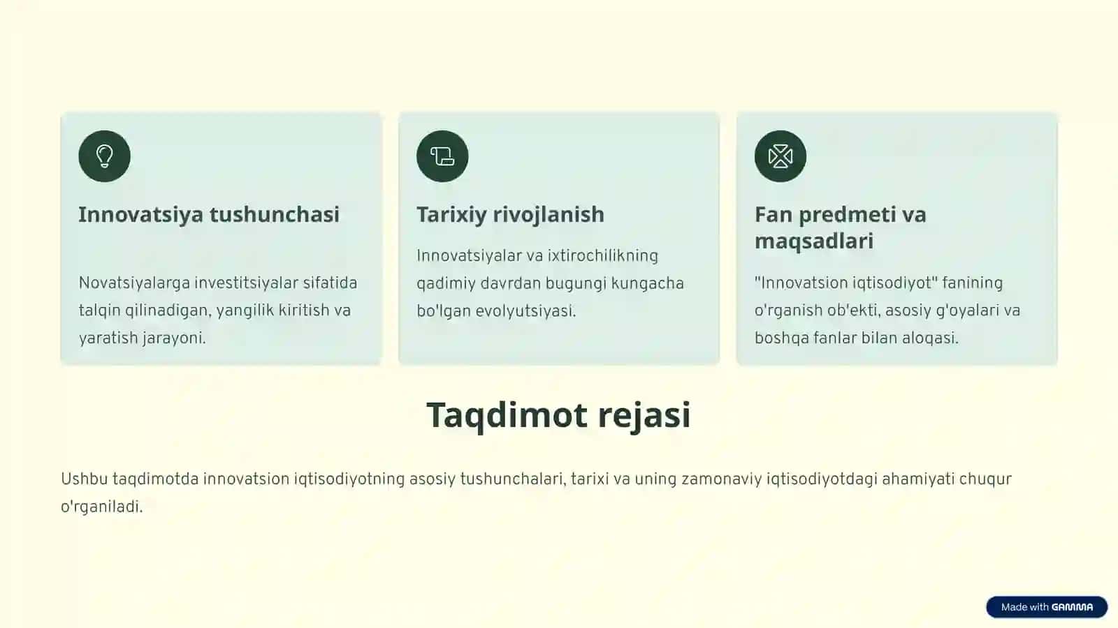 Innovatsion Iqtisodiyot: Maqsad, Vazifalar va Rivojlanish 2