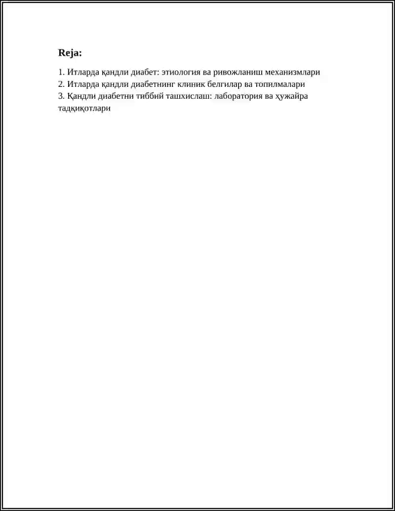 Итларда қандли диабет 2