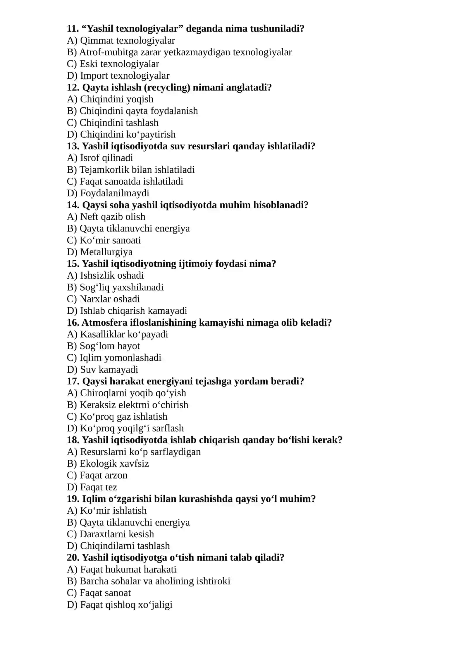 Yashil iqtisodiyotga o‘tish tamoyillari 2