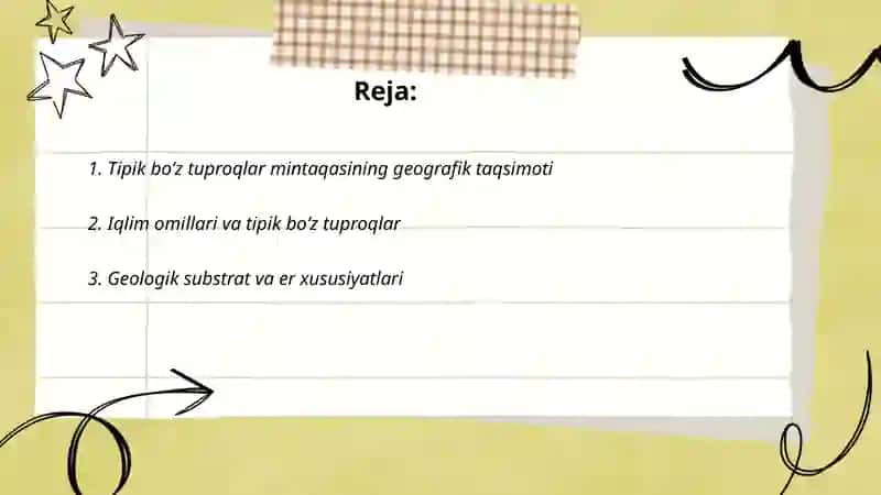 Tipik boʻz tuproqlar mintaqasi 2