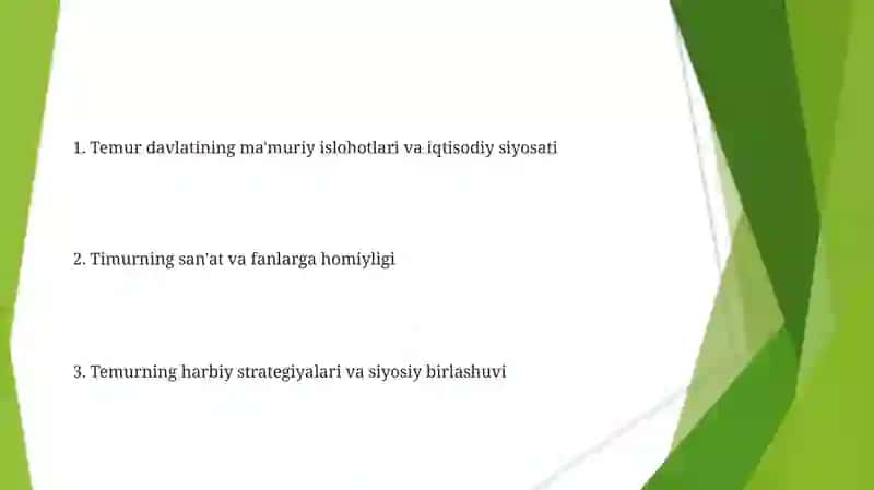 Temur davlatining ma'muriy islohotlari va iqtisodiy siyosati 2
