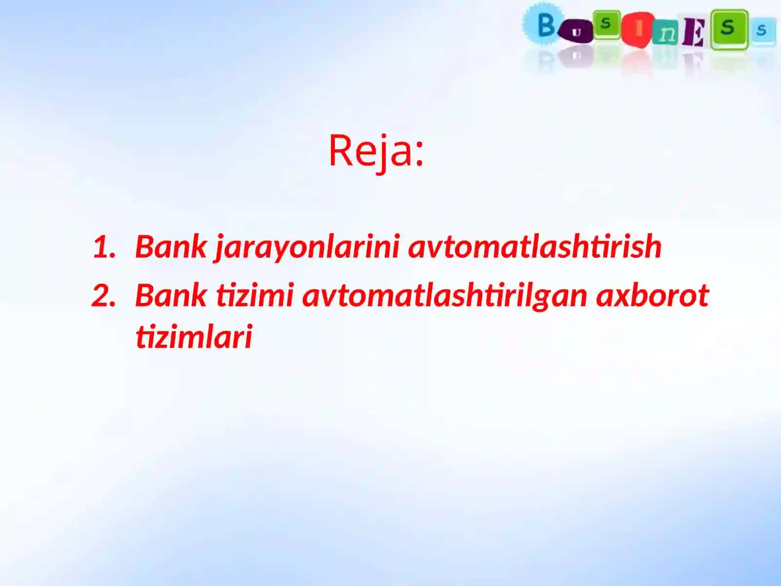Bankning avtomatlashtirilgan axborot boshqaruv tizimining tuzilishi 2