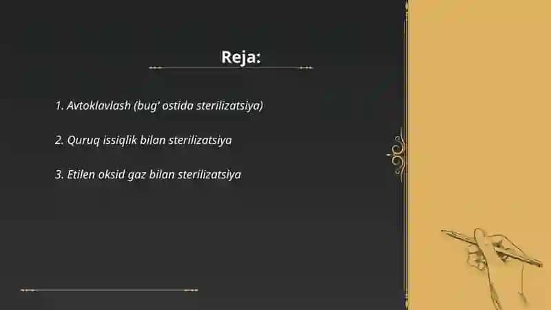 Avtoklavlash (bugʻ ostida sterilizatsiya) 2