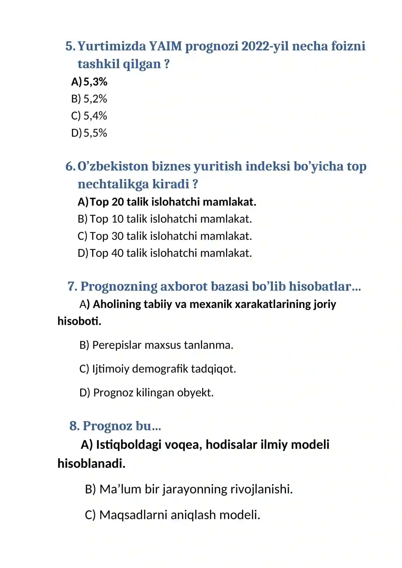 Davlatning ijtimoiy-iqtisodiy rivojlanishini dasturlash, prognozlashtirish va rejalashtirish siyosati 2