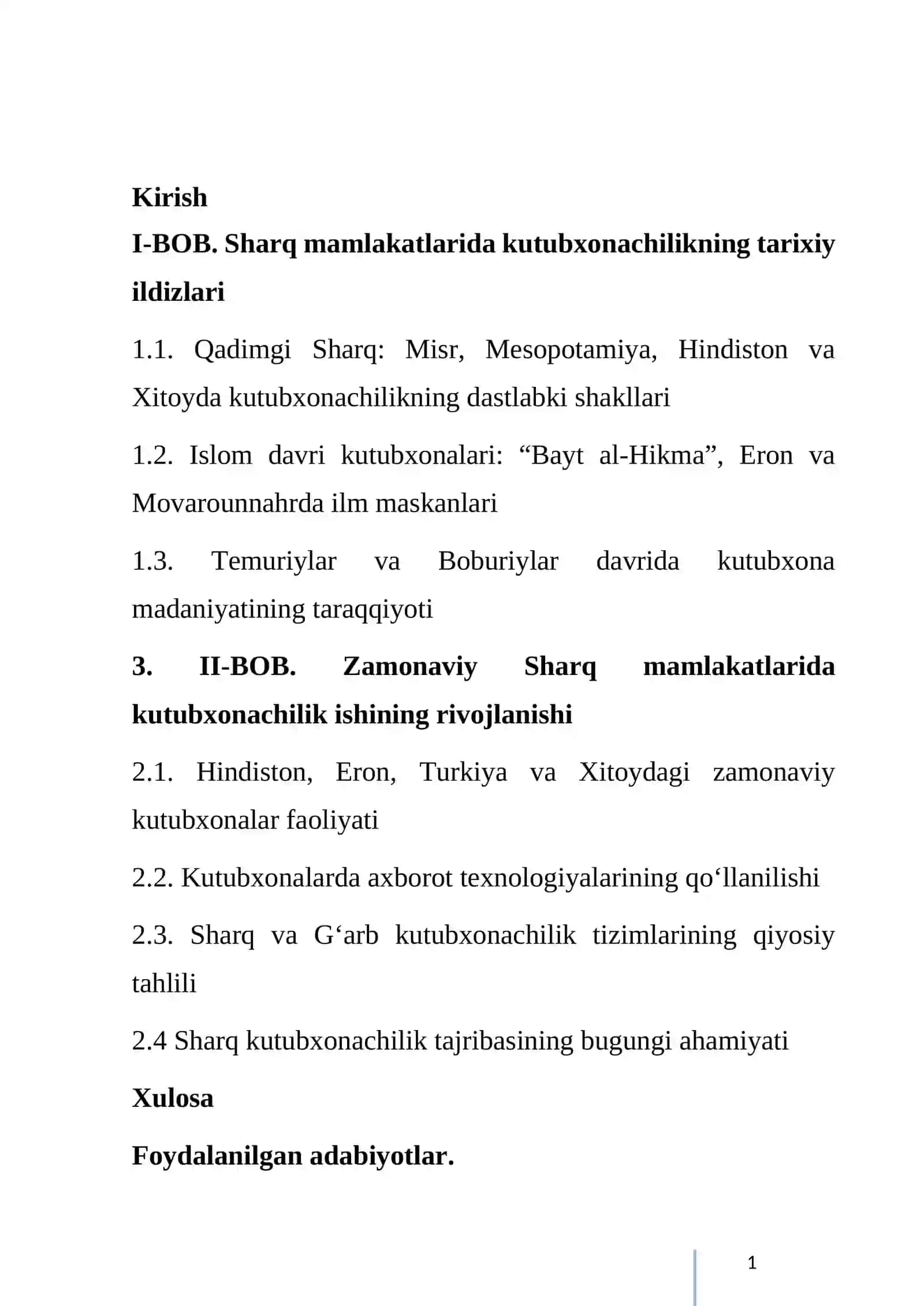 SHARQ MAMLAKATLARIDA KUTUBXONACHILIK ISHI 2