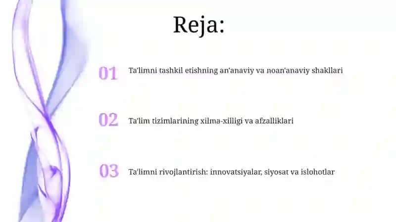 Ta'limni tashkil etish shakllari 2
