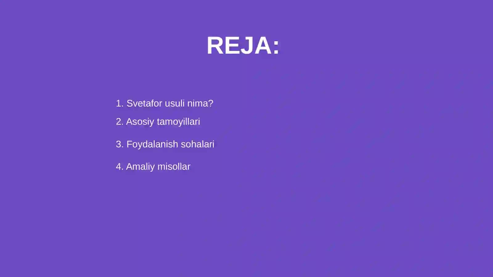 Svetafor metodi 2