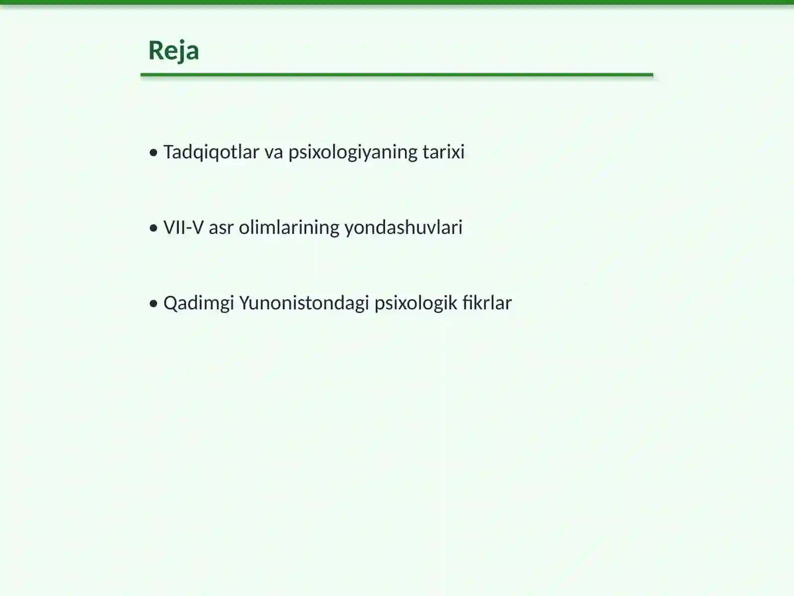 Psixologiya tarixi va tadqiqotlar 2