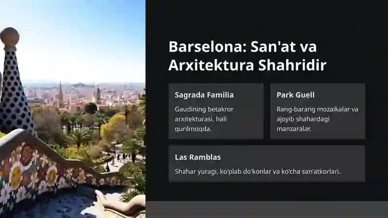 Ispaniya Go'zalliklari: Barselona, Madrid va Konar Orallari 2