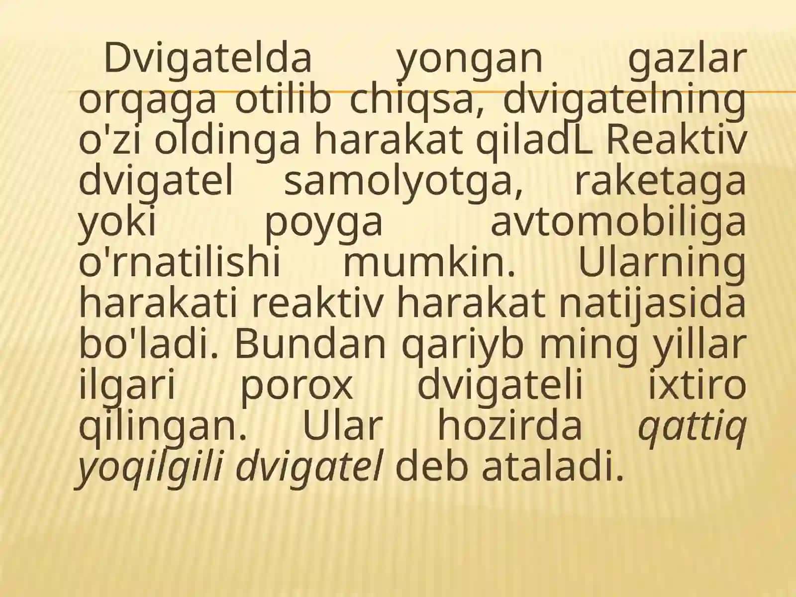 Reaktiv dvigatel. Issiqlik mashinalari va tabiatni muxofaza qilish 2