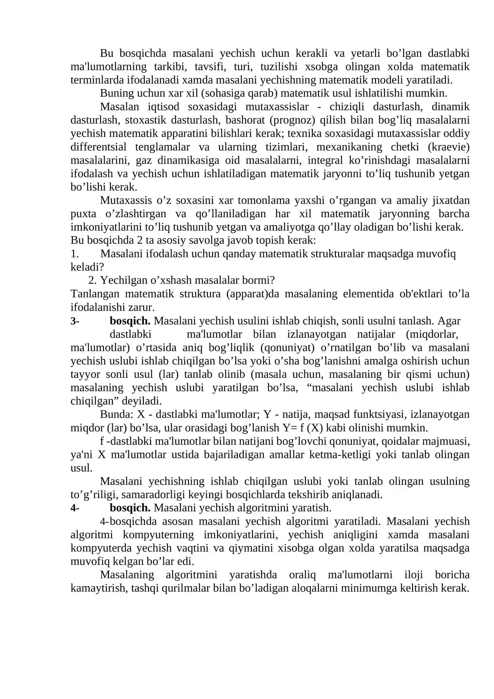 ALGORITMLASH ASOSLARI 2