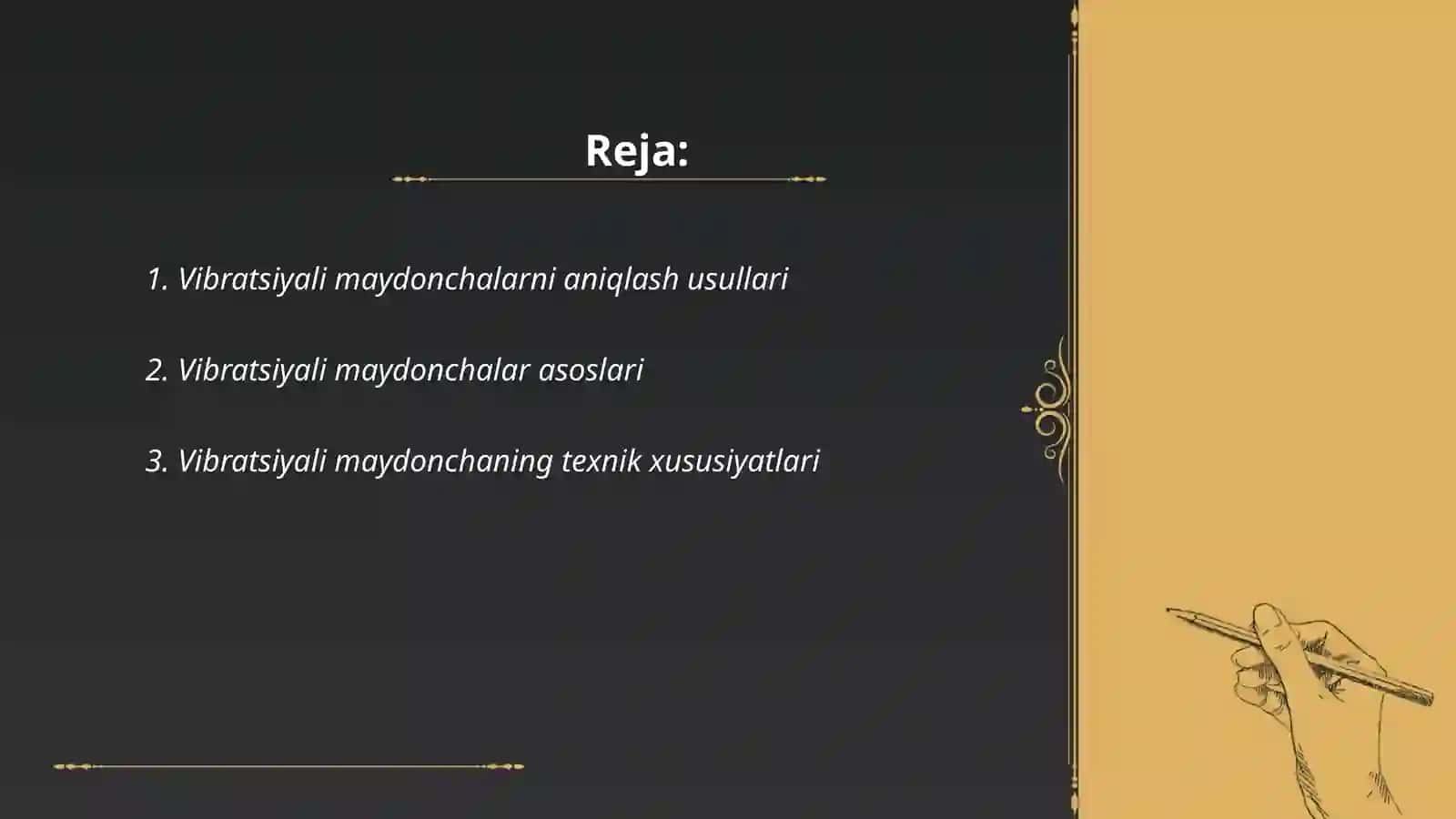 Vibratsiyali maydonchalarni aniqlash usullari 2