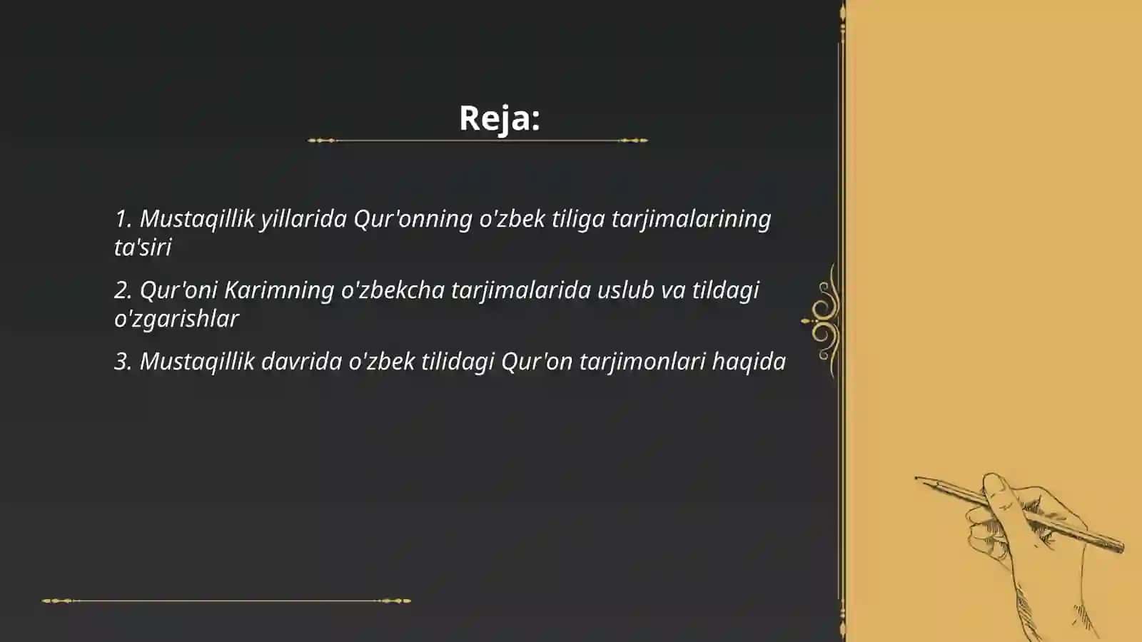 Mustaqillik yillarida Qur'onning o'zbek tiliga tarjima qilinishi va tafsirlari 2