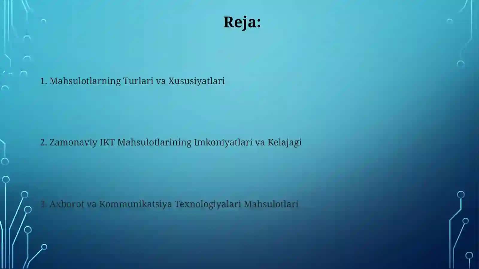 Axborot va kommunikatsiya texnologiyalari mahsulotlari turlari 2
