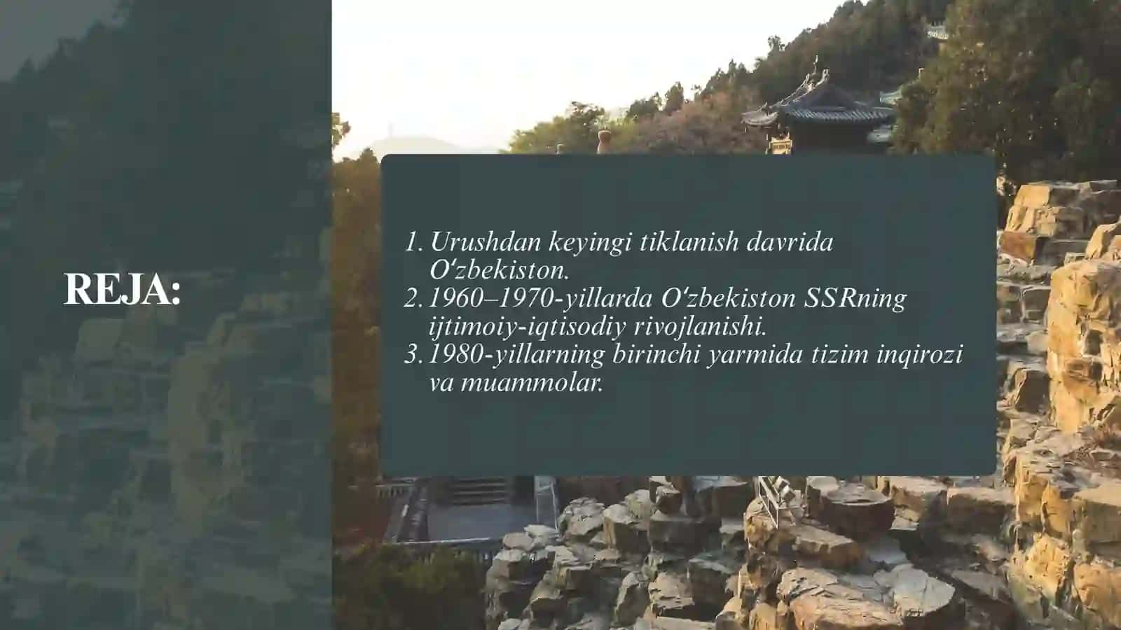 OʻZBEKISTON 1946-1985-YILLARDA 2