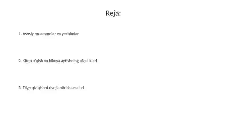 Tilga qiziqishni qayta tiklash 2