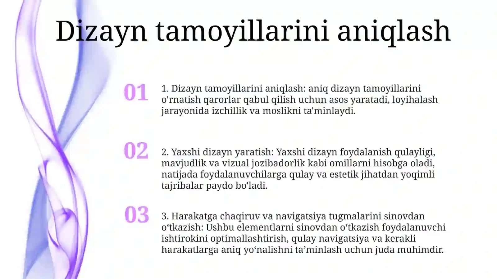 Harakatga chaqiruv va navigatsiya tugmalarini sinovdan o‘tkazish 2