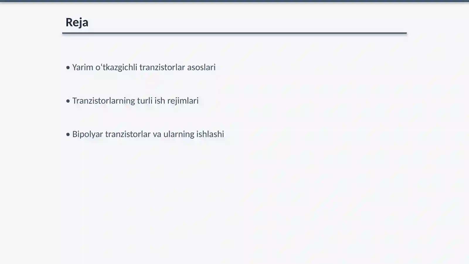 Yarim o‘tkazgichli tranzistorning ish rejimini o‘rganish 2