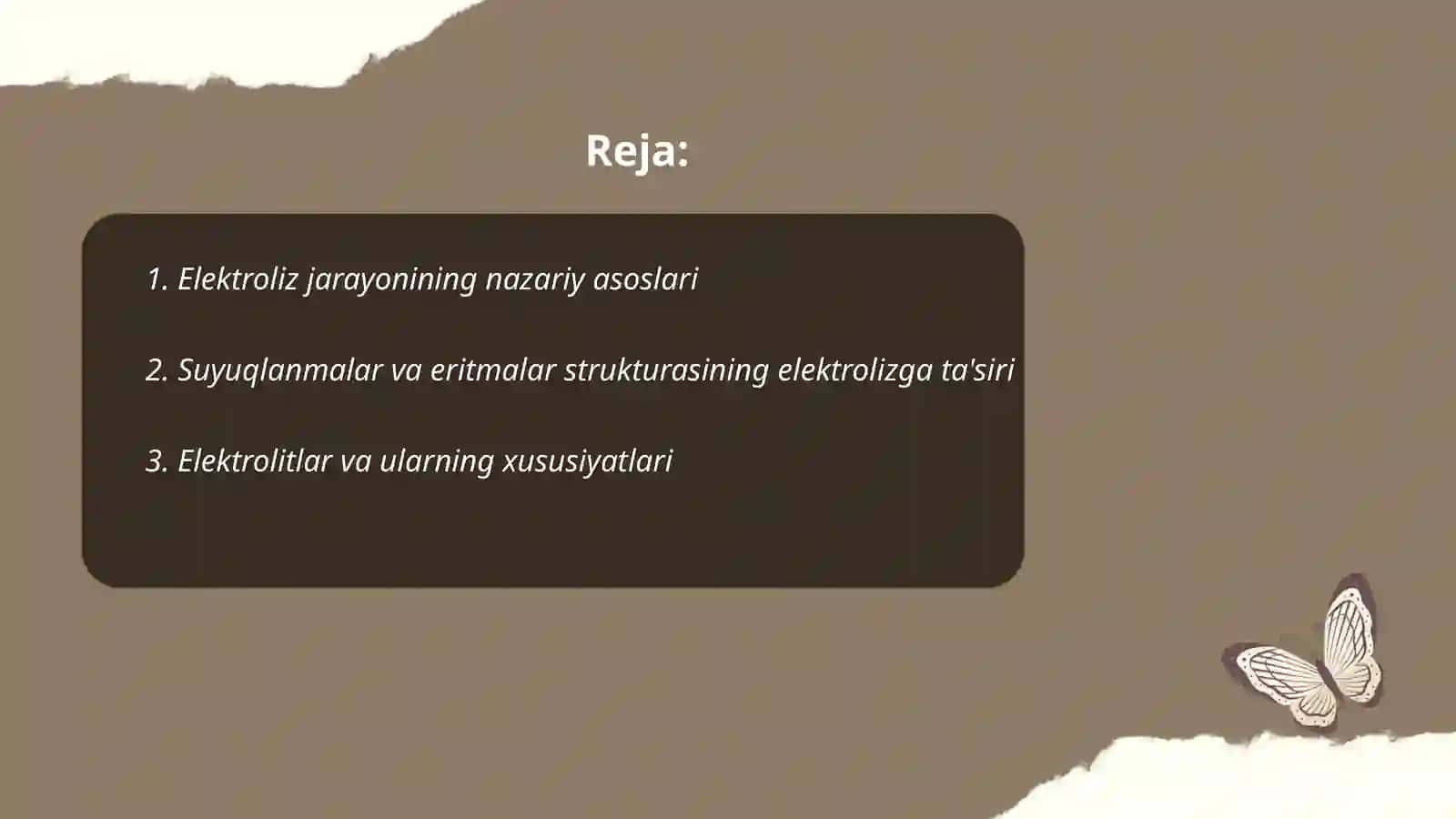 Suyuqlanmalar va eritmalar elektrolizining amaliy qoidalari 2