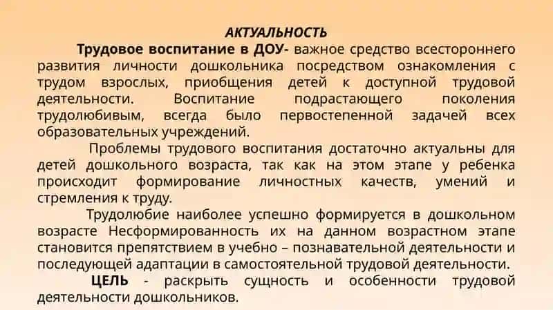 Трудовое воспитание в ДОУ 2