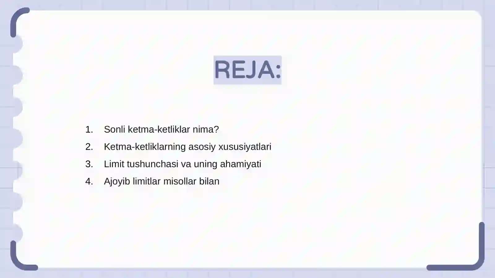 Sonli ketma-ketliklar. Ajoyib limitlar 2