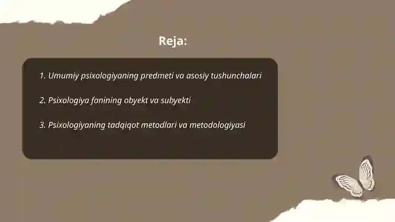 Psixologiya mustaqil fan sifatda predmeti va vazifasi 2