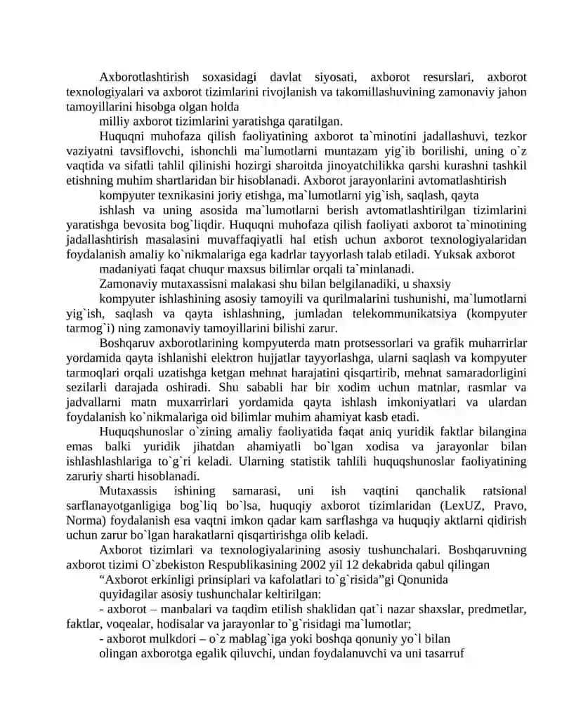 Axborot Xavfsizligini Ta`minlash Masalalari 2