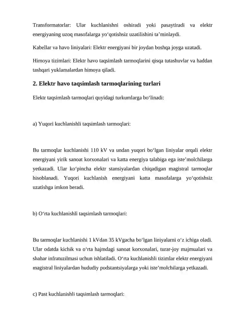 Havo taqsimlash tarmoqlari va ularning ishlash prinsiplari 2