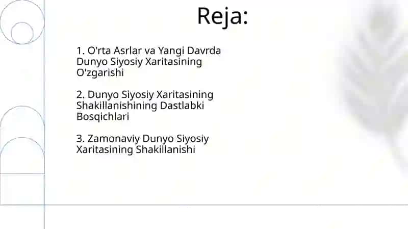 Jahon siyosiy kartasining shakllanish bosqichlari 2