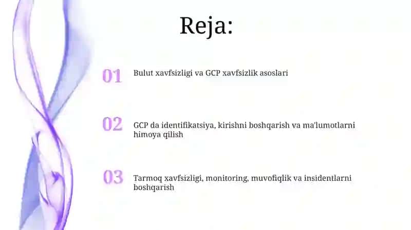 Bulut xavfsizligi va GCP xavfsizlik asoslari 2