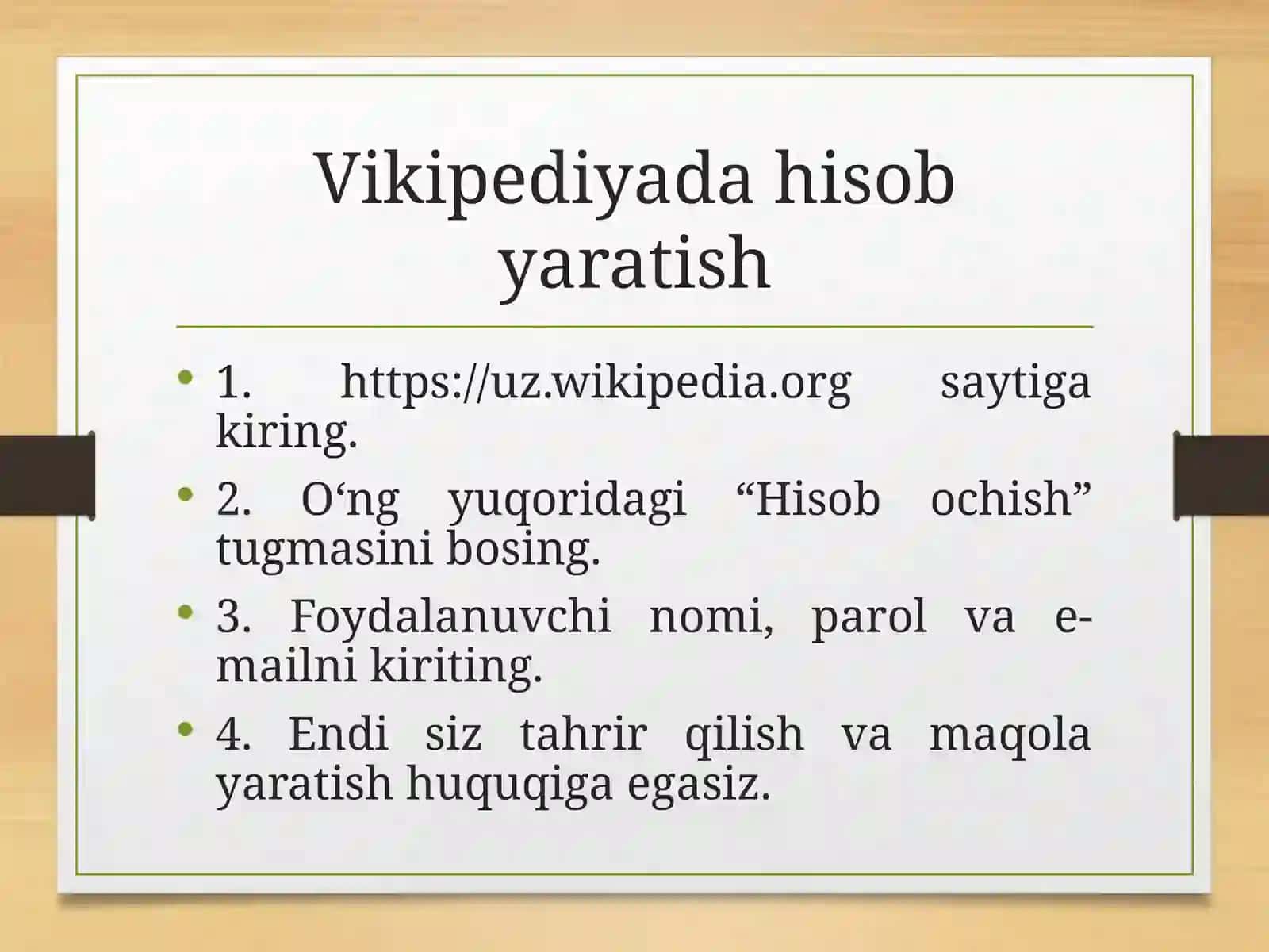 Vikipediya haqida umumiy ma’lumot 2