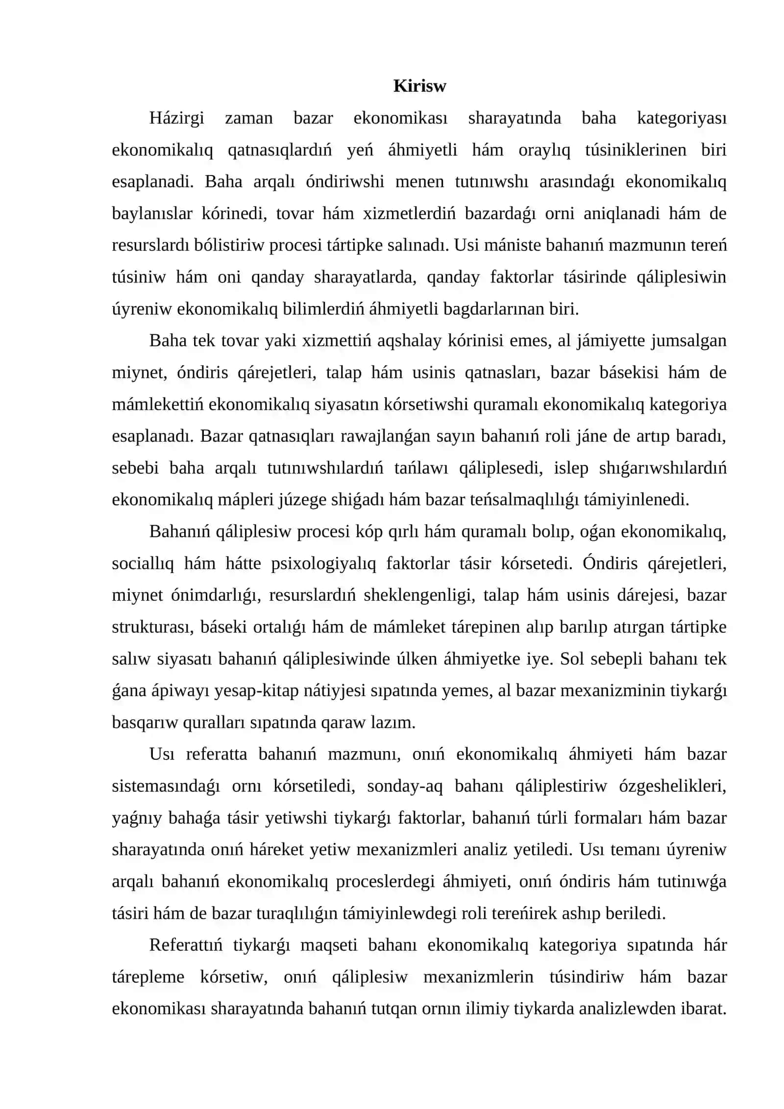 Bahanıń mazmunı hám qáliplesiw ózgeshelikleri 2