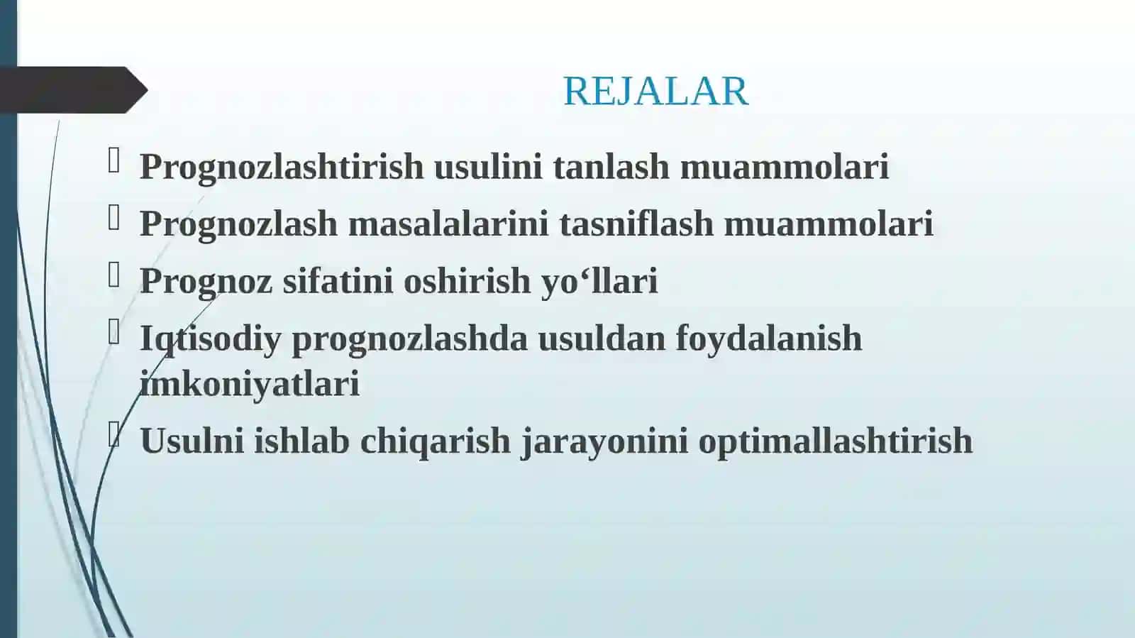 IILMIY TEXNIK TARAQQIYOTNI PROGNOZLASH 2
