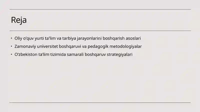 Oliyoʻquv yurti ta'lim va tarbiya jarayonlarini boshqarish asoslari 2