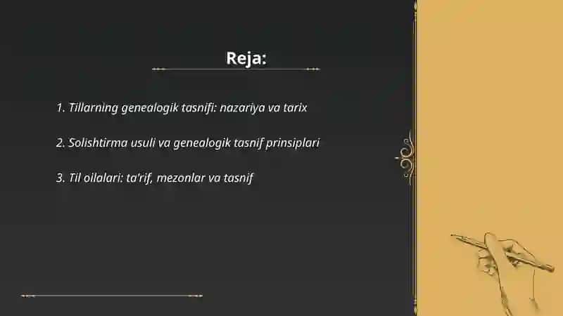 Tillarning genealogik tasnifi 2