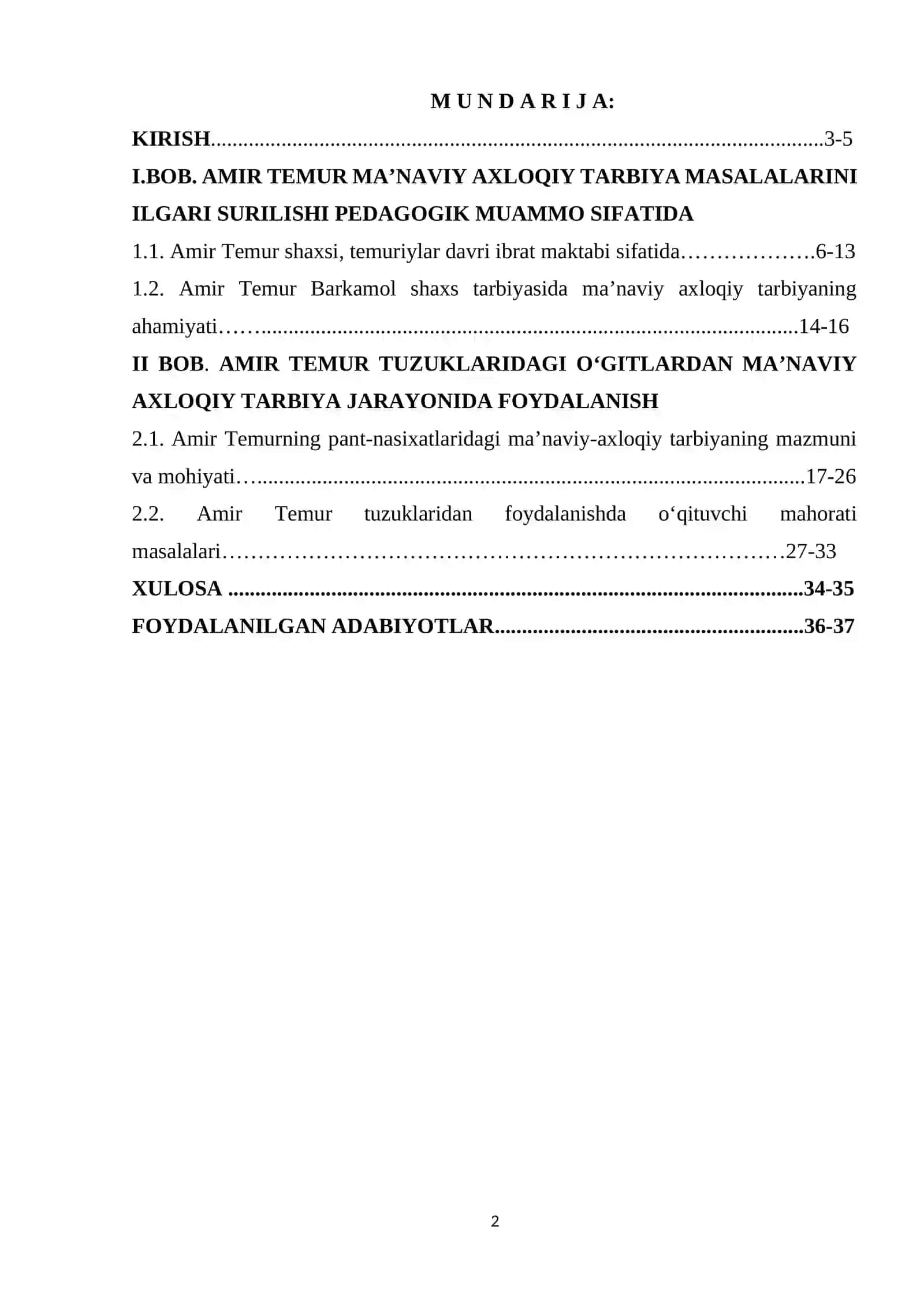 SHAXS TARBIYASIDA AMIR TEMUR O‘GITLARIDAN FOYDALANISH 2