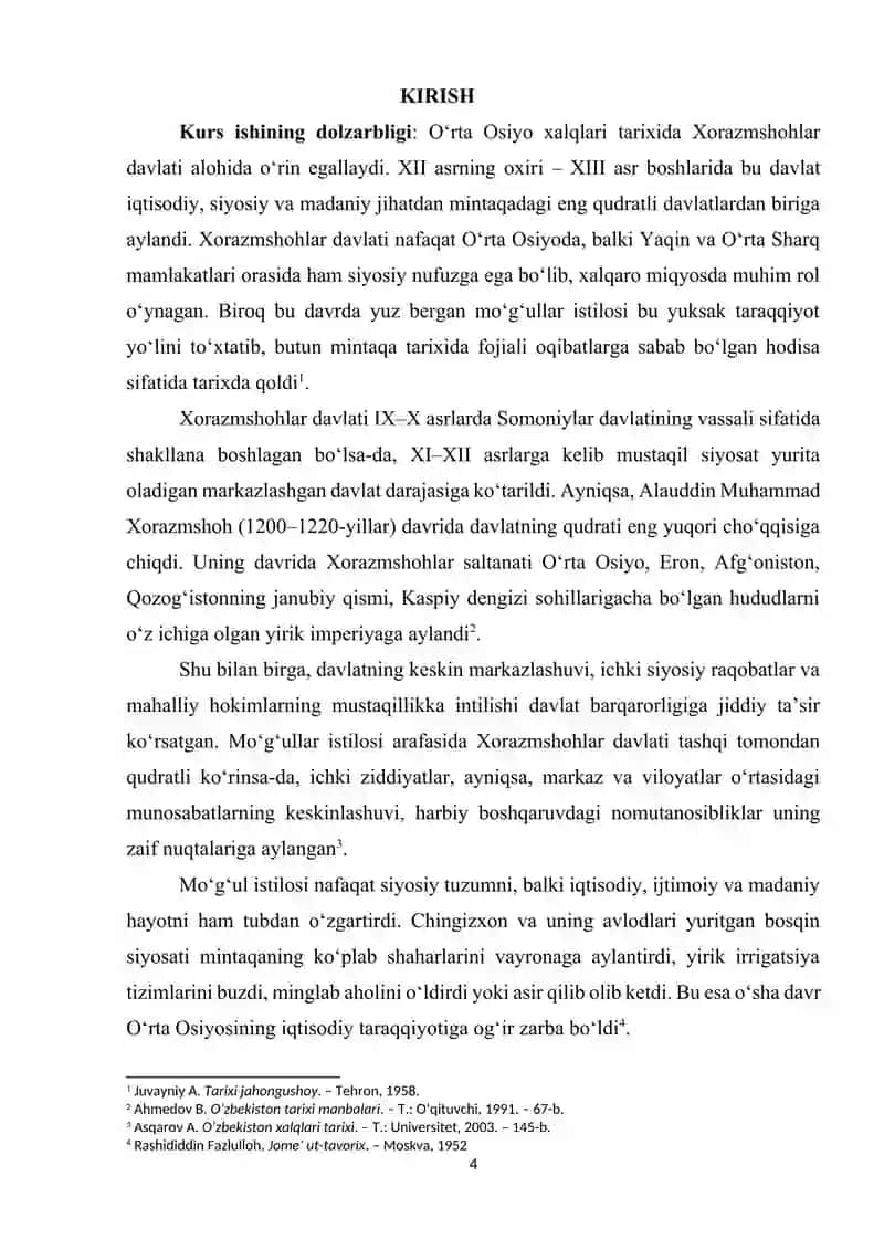 Xorazmshoxlar davlati va Mo‘g‘ullar istilosi 2