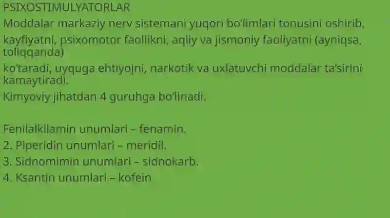 Psixostimulyatorlar 2