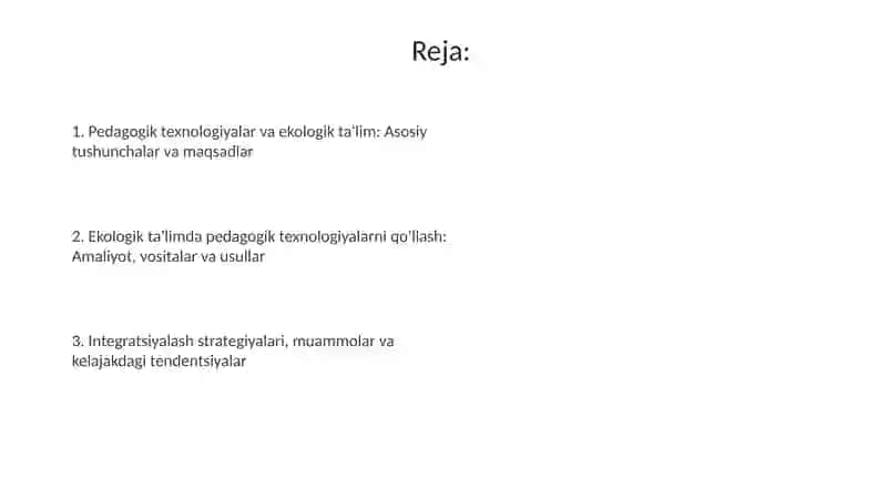 Ekologik talimda pedagogik texnologiyalardan foydalanish 2