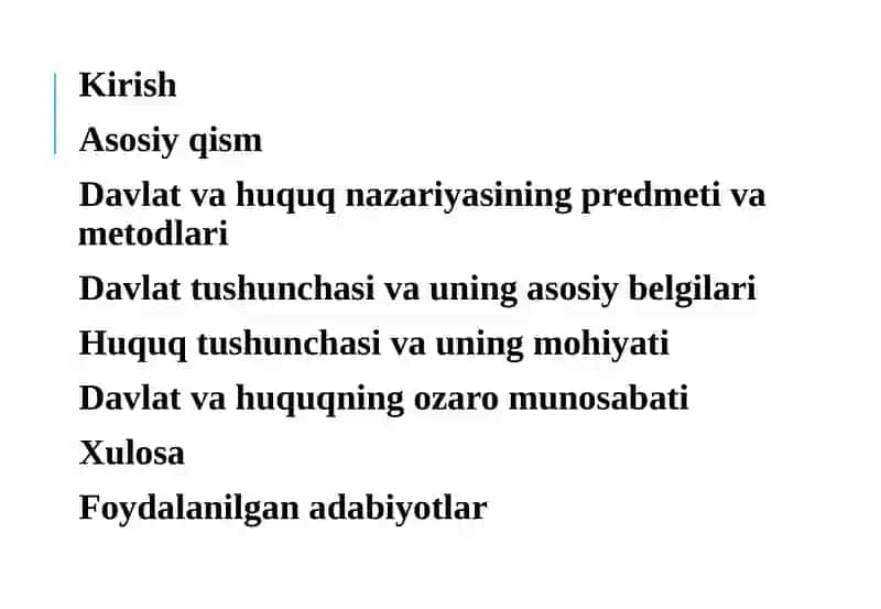 Davlat va Huquq Nazariyasi Umumiy Fan 2