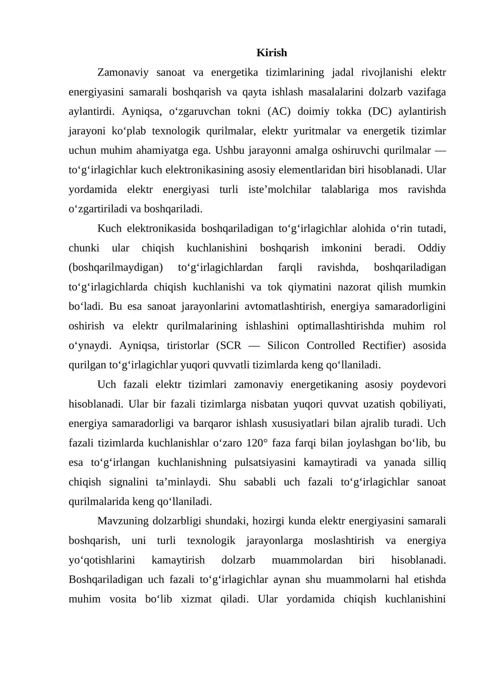 Uch fazali to'g'irlagichlar 2
